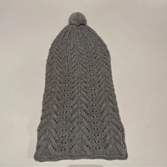 Luxton S-M 91%Wool 9%Cashmere Knit Balaclava Hood Scarf Hat Gray/Great Gift main image 7